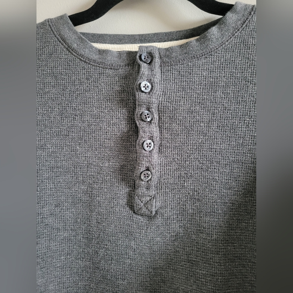 Polo Ralph Lauren Sleepwear Dark Grey Cotton Henley Size Medium - Picture 4 of 9